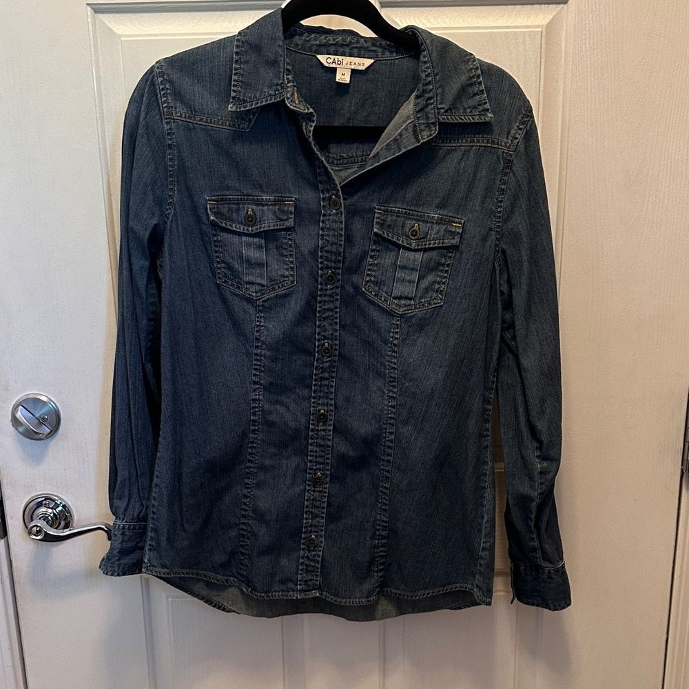 CAbi Blue Button Down Shirt
